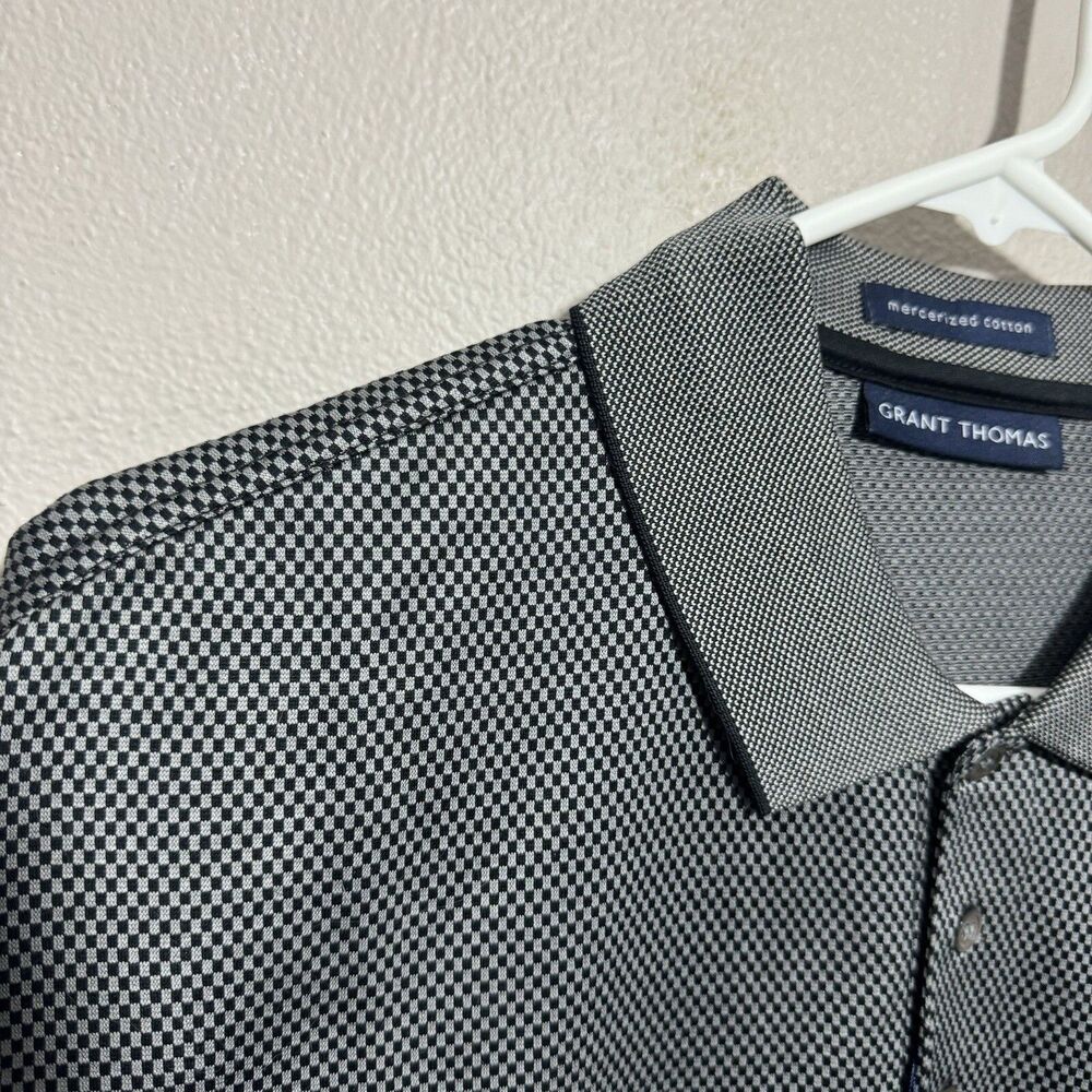 Grant Thomas Mens Golf Polo Shirt Sz S Gray Short Banded Sleeves NWT Cotton - Picture 4 of 5